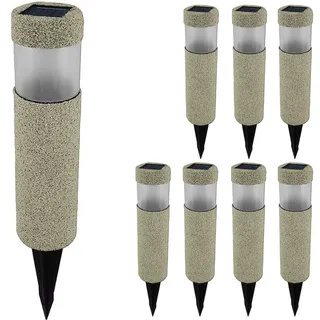 monzana Monzana® LED Solarlampe 8er Set Wetterfest IP44 Erdspieß Solar Boden Garten Balkon