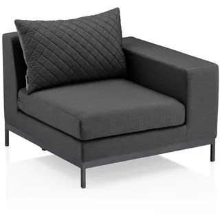 Kettler Loungeendteil , Anthrazit , Metall, Textil , rechts montierbar , 92x70x96 cm , lichtecht, regenabweisend, UV-beständig, wetterbeständig, erweiterbar , Gartenmöbel, Loungemöbel, Lounge-Serien