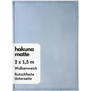 Hakuna Matte Wolkenweiche Spielmatte Baby 200x150x2,5cm, blau, Tatami Matte