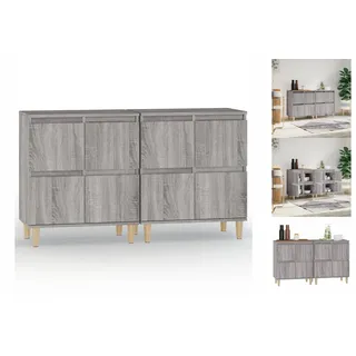 vidaXL Sideboards 2 Stk. Grau Sonoma 60x35x70 cm Holzwerkstoff