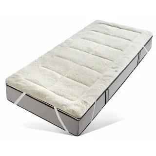 RIBECO Luise Matratzenauflage beidseitig nutzbar 90 x 200 cm beige