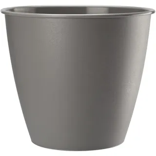VERDENIA Azalia Blumentopf Leichter Blumenkübel Balkonblumentopf Dekorativer Topf für Pflanzen für Innen und Außenbereich Pflanztopf aus Kunststoff Runder Viele Farben 17cm 20555 grau