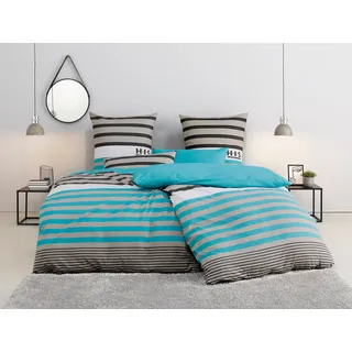 Majoran Linon türkis 155 x 220 cm + 80 x 80 cm