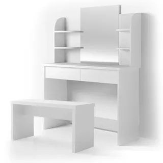 Vicco Schminktisch Charlotte Weiß mit Bank