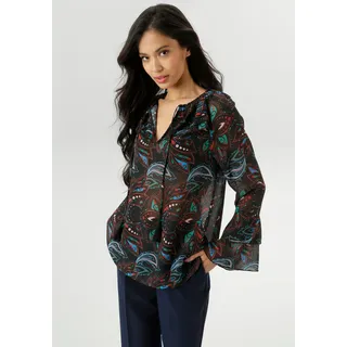 Aniston SELECTED Chiffonbluse aus leicht transparente Chiffon - NEUE KOLLEKTION, blau