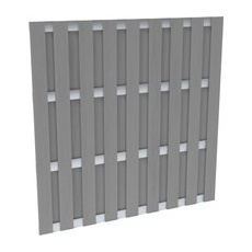 Sichtschutzzaun-Element WPC Aluminium Hellgrau 180 cm x 180 cm