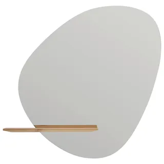 Johann Jakob Wandspiegel , Holz, Glas , Kerneiche , massiv , organisch , 82x81x18 cm , Ablage , Garderobe, Garderobenspiegel