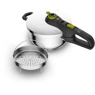 Tefal Secure 5 Neo 6 l Edelstahl mit Dampfkorb silber
