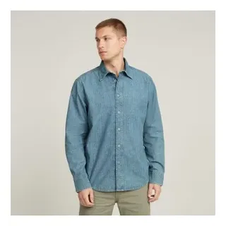 G-Star für Herren. D25518-D953-H167 Regular Denim Hemd (L), Blau, Lässig, Langarm, Bio-Baumwolle, Nachhaltig