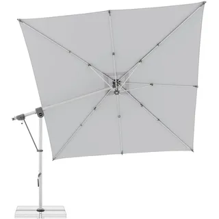 Doppler Expert Ampelschirm 300 x 300 cm hellgrau inkl. Schutzhülle