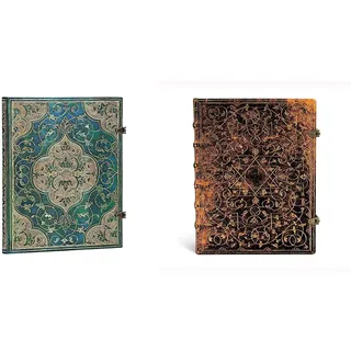 Paperblanks - Chroniken in Türkis - Notizbuch Ultra Liniert, Ultra (230 x 180) & Grolier 1595-6 Ornamentali Journal: Lined Ultra,