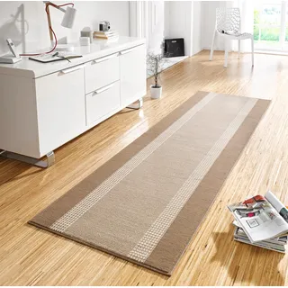 HANSE HOME Band Gr. 45, beige, B:80cm H:9mm L:500cm, Kunstfaser, Teppiche, Teppich, Kurzflor, weich, Läufer Größen, Wohnzimmer, Schlafzimmer, Esszimmer
