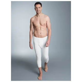 Lange Unterhose TRIGEMA "TRIGEMA 3/4 Unterhose im Doppelpack", Herren, Gr. 6, 2 Stk., weiß, 100% Baumwolle (Bio-Baumwolle kbA), Unterhosen Lange Unterhose