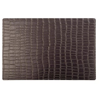 APS 60537 Tischset „Croco", Set, Platzdeckchen aus Kunststoff, rutschhemmende Unterseite, 30 x 45 cm, braun