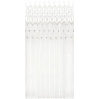 Makramee Vorhang Tür, Boho Türvorhang ‌Handgewebte Makramee Wandteppich | Fadenvorhang Boho Vorhang für Balkontür oder Fenster, 120x195cm