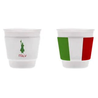 Bialetti Becher Italy, Porzellan, 1 Stück, weiß, 1 Stück (Packung mit 1 Stück)