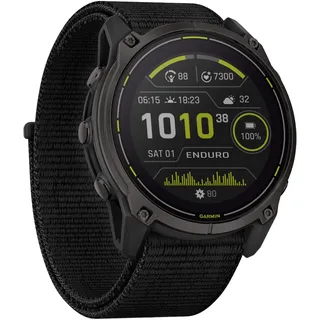 Garmin Enduro 3 BT 5,1 mm Titan schwarz Nylonarmband schwarz S