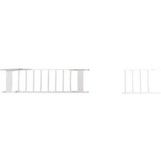 Munchkin Lindam Sure Shut Axis Türschutzgitter mit Druckbefestigung ohne zu Bohren-Weiss-Verstellbreite 103-110 cm, (Treppengitter + 28cm Verlängerung)