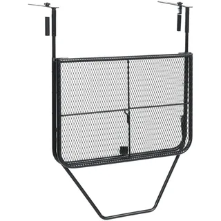vidaXL Balkontisch Schwarz 60x40 cm Stahl