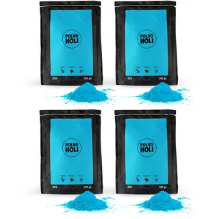 POLVO HOLI – Babyparty-Paket, 4 Beutel à 100 g – verrät das Geschlecht des Babys. (Blau)