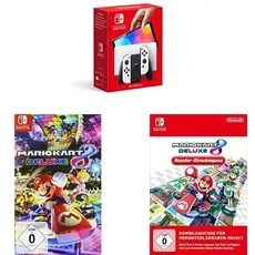 Nintendo Switch (OLED-Modell) Weiss + Mario Kart 8 Deluxe - [Nintendo Switch] + Booster-Streckenpass - [Download Code]