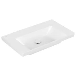 Villeroy & Boch Subway 3.0 Schrankwaschtisch, ohne Hahnloch, ohne Überlauf, ungeschliffen, 800x470mm, 4A708301, Farbe: weiß-alpin