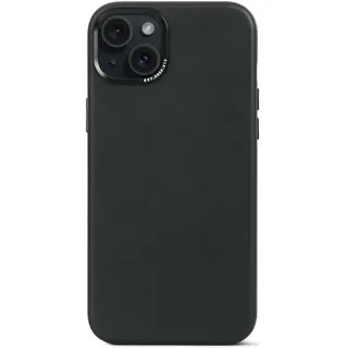 decoded iPhone 15 Plus Leder Backcover schwarz