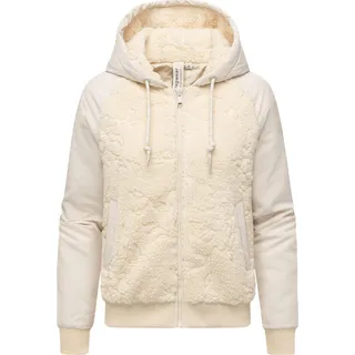 Ragwear Plüschjacke "Plüschjacke Talianita YOUMODO" mit Kapuze Leicht gefütterte Teddyjacke mit Kapuze, ecru