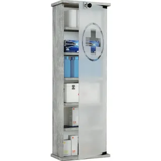 VCM Medizinschrank Gusal XXL Grau zum Stellen B/H ca. 31x92 cm