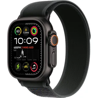 Watch Ultra 2 GPS + Cellular 49 mm Titangehäuse schwarz, Trail Loop schwarz M/L