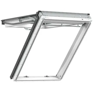 VELUX Dachfenster mit Klapp-Schwingfunktion 3-fach Verglasung Kunststoff weiß mit Eindeckrahmen