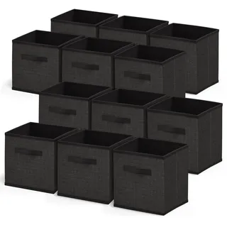 nestl Würfelförmige Aufbewahrungskörbe faltbar 27,9 x 27,9 x 27,9 cm schwarz