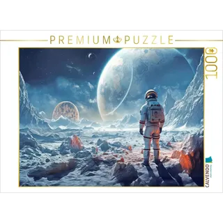 CALVENDO - Puzzle EIN Raumschiff-Abenteuer | 1000 Teile Lege-Größe 64x48cm Foto-Puzzle für glückliche Stunden: EIN fremder Planet wurde erreicht