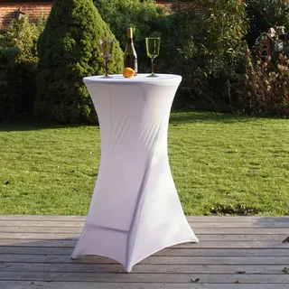 Baumarktplus/TrutzHolm® Stehtisch mit Husse Ø 60cm Bistrotisch Stehtisch Klapptisch wetterfest