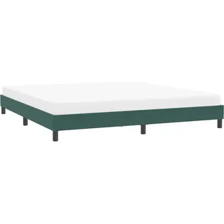 Bettgestell ohne Matratze Dunkelgrün 200x220 cm Samt - Grün