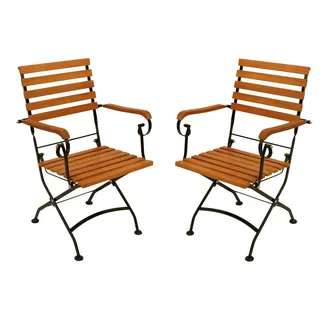 DEGAMO Gartenstuhl HOFGARTEN 56 x 0 x 87 cm braun 2 St.