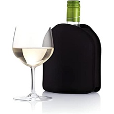 Wine or Cava Bottle Cooler Cover, Adjustable, Neoprene, Gel, Black.
