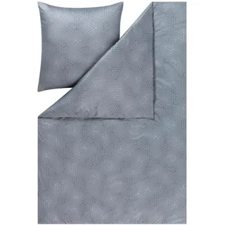 Estella Bettwäsche Pippa graphit 155x200 cm + 80x80 cm - grau