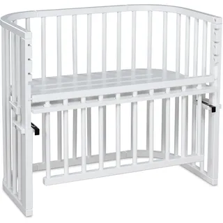 babybay Beistellbett , Weiß , Holz , Buche , 56.