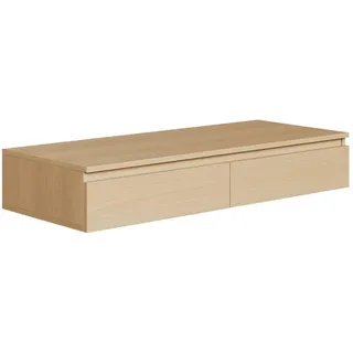 Selsey Bemmi – Hängeschreibtisch / Schminktisch mit Schubladen, Eiche Lindberg, 120 cm