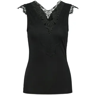 pieces Spitzentop »PCILU SL TOP NOOS«, schwarz