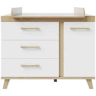 Roba Wickelkommode Smile , Weiß , Holz , 3 Schubladen , Rechteckig , 117.5x103x78 cm , Blauer Engel , Babymöbel & Kindermöbel, Babyzimmer, Wickelkommoden & Zubehör, Wickelkommoden