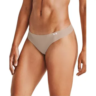 Under Armour Damen PS Thong 3Pack, nahtloses Damen Unterwäsche Set, komfortabler String im 3-er Set