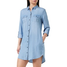 Bild von Damen VMSILLA LS Short Dress LT BL NOOS GA Kleid, Light Blue Denim, 42 (Herstellergröße: XL)