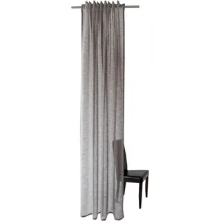 Homing transparenter Vorhang Uni Gardine Schwarz Anthrazit einfarbig | Wohnzimmer Schlafzimmer Küche Kinderzimmer | Dekostoff (1Stück) 245 x 140 cm(HxB)