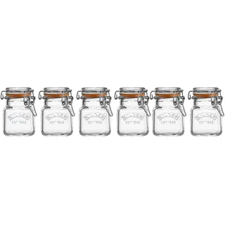 Kilner Bügelverschlussglas quadratisch 70 ml 6 St.