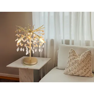 GLOBO Lighting Tischleuchte QUEENA DH 36x50 cm gold Tischlampe Klemmleuchte - Gold