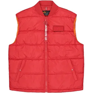 Funktionsweste ALPHA INDUSTRIES "Puffer Vest", Herren, Gr. XL, rot (mars rot), Obermaterial: 100% Polyester; Futter: 100% Polyester; Füllung: 100% Polyester, Westen Funktionsweste