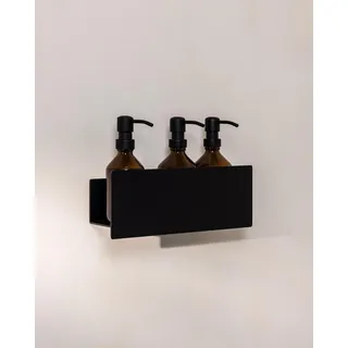 Metallbude Duschablage SHEA Schwarz - Duschregal ohne Bohren - Pulverbeschichtetes Metall - Kratz-, Stoß- & Schlagfest - 50x11x8,5 cm