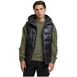 Urban Classics Recycled Hooded Puffer Weste - Black - 2XL